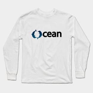 Ocean being in ocean typography design Long Sleeve T-Shirt